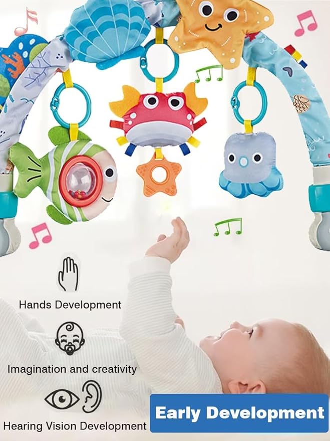 Pau1Hami1ton Baby Stroller Arch Toys, Car Seat Toys,Baby Gifts.S-19(Red Crab)