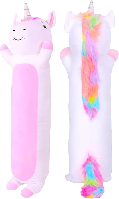 Unicorn Plush Body Pillow for Kids | Long Stuffed Animal Cuddle Pillow | Soft Hugging Toy | Plushie Gift for Girls & Boys | Long Plush Body Pillow for Sleep & Comfort | Medium, 35 Inches