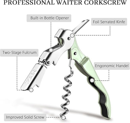 HYZ 2-Pack Wine Opener Waiter Corkscrew, Professional Wine Key