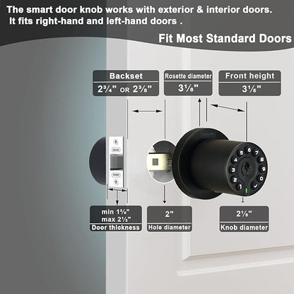 iulock IU-20 Code Door Lock, Electronic Door Knob