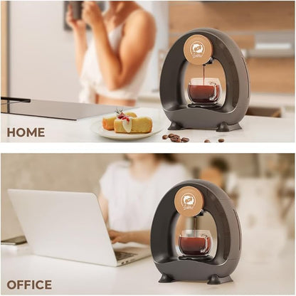 Single Serve Coffee Maker, Fast Brew in 2 minutes, Stylish＆Compact Design