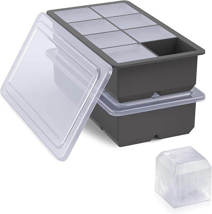 Bangp Large Ice Cube Trays 2 Pack, Big Ice Cube Molds