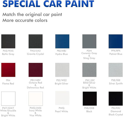 PS2 Bright Silver Touch Up Paint for Jeep, DIY Car Paint Scratch Repair Kit, Automotive Paints, Quick & Easy Fix Scratch Repair for Grand Cherokee/Compass/Patriot/Commander/Liberty