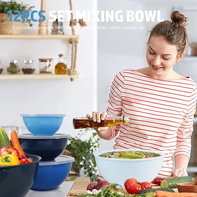 BoxedHome BPA Free Plastic Round Mixing Bowl