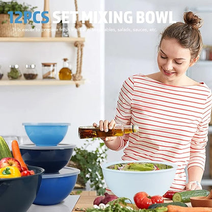 BoxedHome BPA Free Plastic Round Mixing Bowl