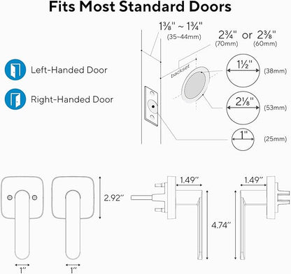 ULTRALOQ Passage Lever Door Handle, Reversible Handle No Lock
