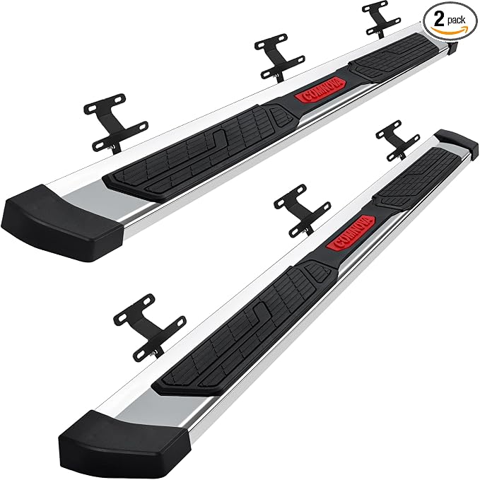 COMNOVA Running Boards Compatible with 2015-2026 Ford F150 Super Duty Crew Cabr Super Crew Cab, 6 Inch High Light Stainless Steel Step Bars Nerf Bars Side Steps