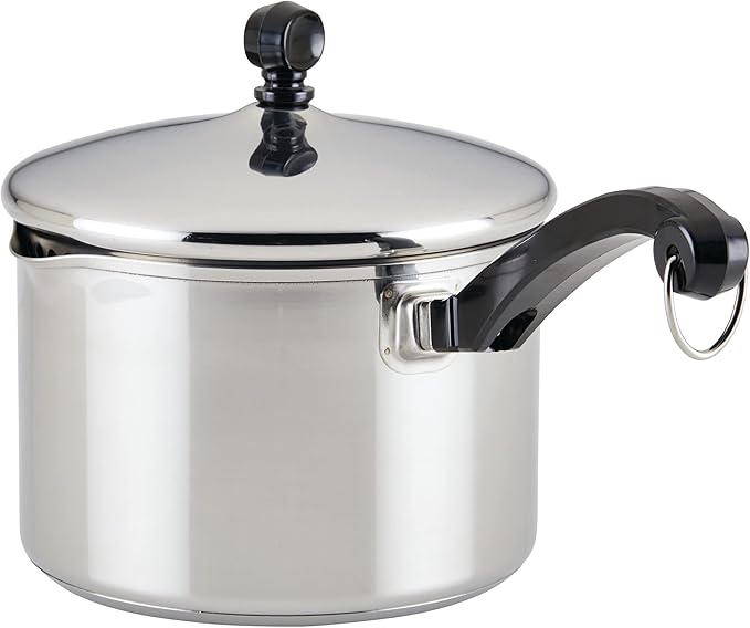 Farberware Classic Stainless Steel 3-Quart Covered Straining Saucepan