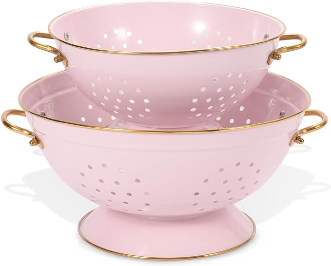 Metal Colander Set of 2, Strainer Basket