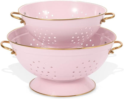 Metal Colander Set of 2, Strainer Basket