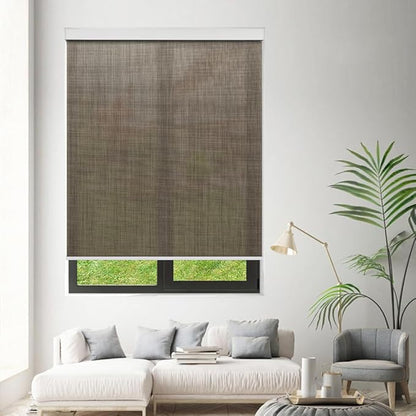 Tipiace Motorized Blinds with Remote Window Roller Shade Wireless Rechargeable