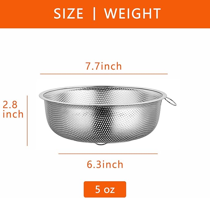 GREATLINK Stainless Steel Colander and Fine Mesh Strainer