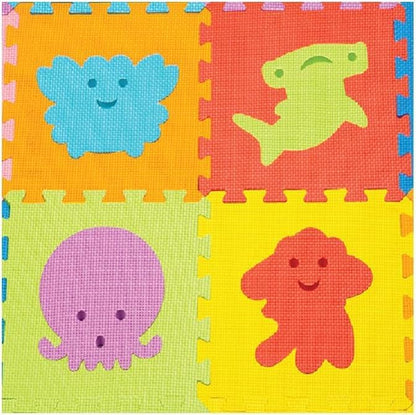 TOYVELT Foam Puzzle Floor Mat for Kids 12x12-16 Interlocking Play Mat Tiles with Colors, Alphabet, ABC - Educational Large Puzzle Foam Floor Tiles for Crawling, Exercise, Playroom, Play Area