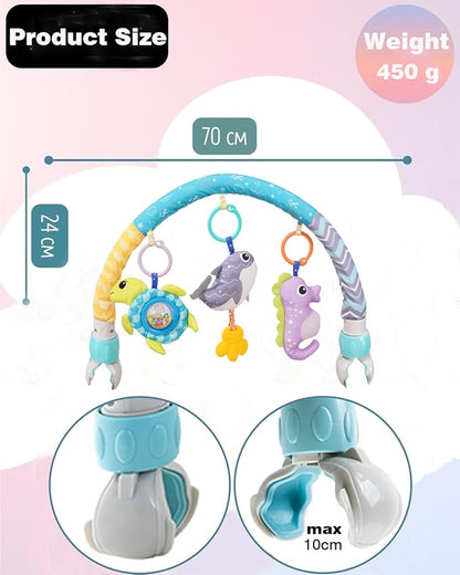 Pau1Hami1ton Car Seat Toys, Stroller Toys,Car Seat Toys for Babies 0-6 Months,3 Month Baby Toys Fit for Crib Bed,Stroller,Car Seat,Baby Gifts.S-19(Whale)