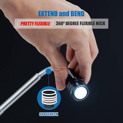 VIBELITE Extendable Magnetic with Telescoping Magnet Pickup Tool-Cool Gadget Gifts for Him, Husband, Men, Dad, Father, Mechanic,Tech, Handyman, Boyfriend, Women, Black, 2 Pack