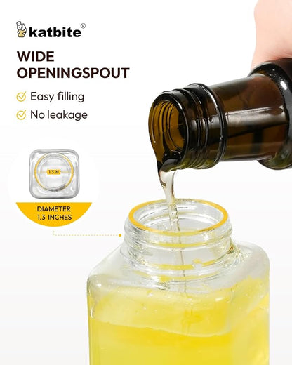 katbite 16oz Glass Olive Oil Dispenser Bottle