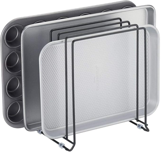 mDesign Pot Lid and Pan Rack — Metal Wire Rack