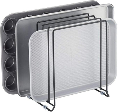 mDesign Pot Lid and Pan Rack — Metal Wire Rack