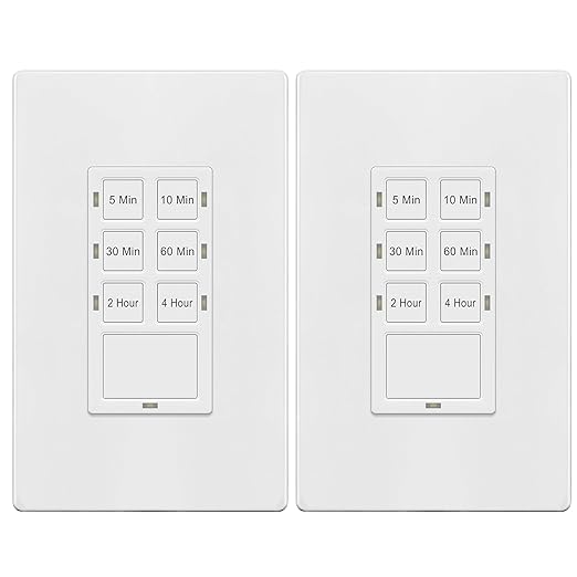 TG 4 Hour No Neutral Wire Countdown Timer Switch, 5-10-30-60 Min, 2-4 Hour