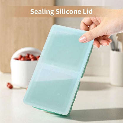 Silicone Freezer Tray for Soup Ice Cubes: 2-Cup Freezing Tray
