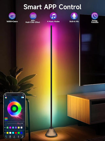 Tyute Corner Floor Lamp, Smart RGB LED Corner Lamp