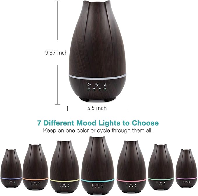 HealthSmart Essential Oil Diffuser, Cool Mist Humidifier and Aromatherapy