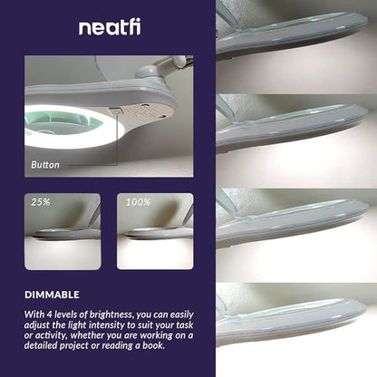 Neatfi Bifocals 1, 200 Lumens LED Magnifying Floor Lamp