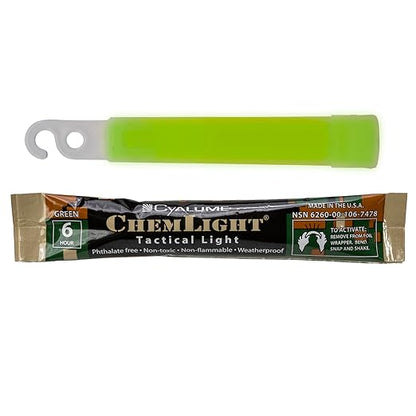 Cyalume Chemlight Light Stick, Military Grade, 6 Hour Duration, 4 Inches, 100 Pack