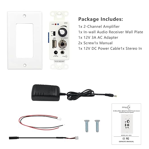 PNWCZ in Wall Audio Control Amplifier Receiver Compatible