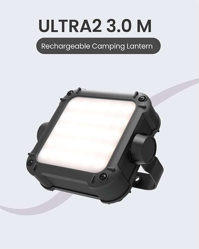 Claymore Ultra2 3.0 (Medium) - Outdoor Rechargeable LED Light for Camping, Tent, Backpacking, Emergency and Industrial Use. Waterproof, Portable Lantern with USB-C, Up to 80 Hours Battery Life.