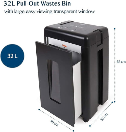 WOLVERINE 15-Sheet Super Micro Cut High Security Level P-5 Heavy Duty