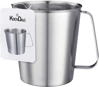 48Oz/6Cup Stainless Steel Pitcher, 1.50 Liter Metal Container