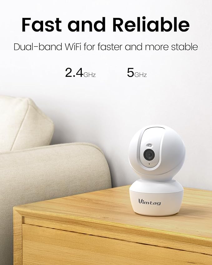 VIMTAG 4MP 5G Indoor Camera, Dog Camera