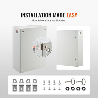 VEVOR Steel Electrical Box, Cold Rolled Steel Electrical Enclosure Box