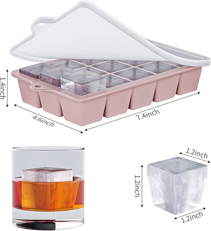 Silicone Ice Cube Tray 3 Pack