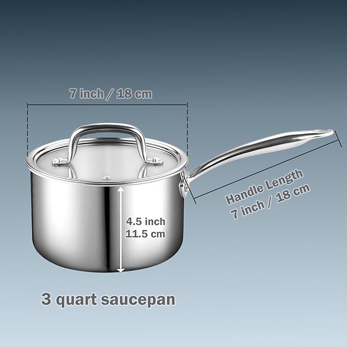 Cook N Home Stainless Steel Sauce Pan