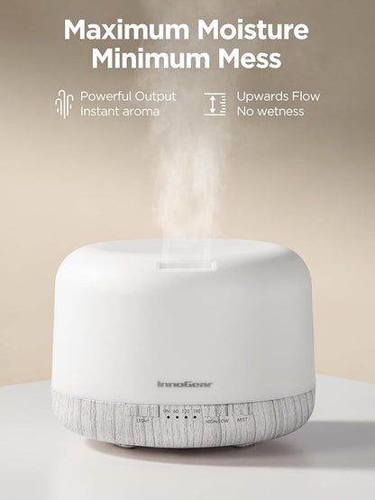 InnoGear Aromatherapy Diffuser & 10 Essential Oils Set, 500ml Essential Oil