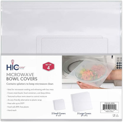 HIC Kitchen Splatter Guards for Microwave, BPA Free