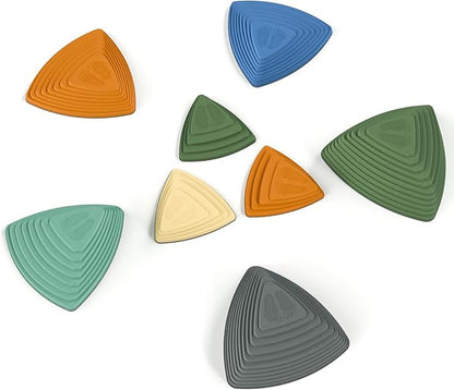 Gentle Monster Stepping Stones for Kids, Set of 6/8/11 PCS for Balance with Non-Slip Bottom - Exercise Coordination and Stability(8PCS Morandi)