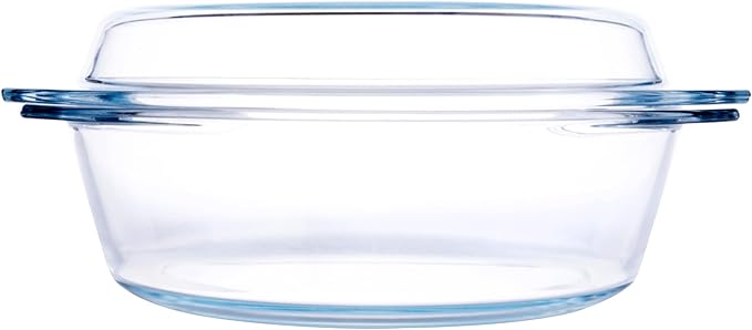 Round Tempered Glass Casserole Dish