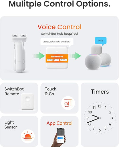 SwitchBot Smart Automatic Curtain Opener 2 Pack