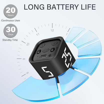 Rotating Pomodoro Timer 5, 10 50 Minutes Preset, Desk Productivity Flip Timer