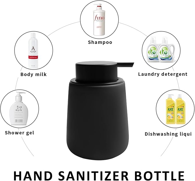 Soap Dispenser Ceramic with Easy-to-Press Pump Hand Lotion Liquid Dispenser