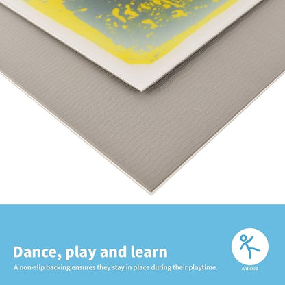 Art3d Liquid Fusion Activity Play Mat for Kids, Pack of 9 Tiles 12" X 12", Multi-Color
