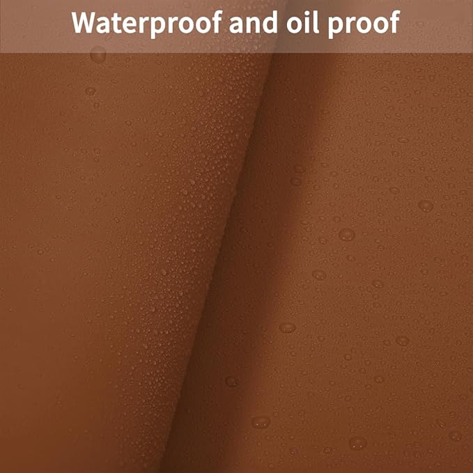 Leather Table Cover,1.8mm Thick,28x48 Inch Desk Cover,Large Desk Mat,Table Protector,Table Cover Protector,Table Protectors for Rectangle Tables(Brown+Gray,28x48)