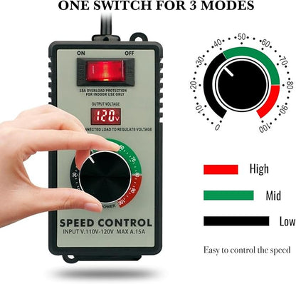 ZOWZEA AC Motor Variable Speed Controller 120V 15A 4000W