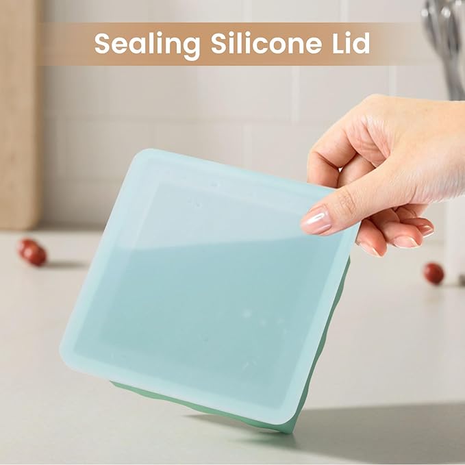Silicone Freezer Tray for Soup Ice Cubes: 2-Cup Freezing Trays