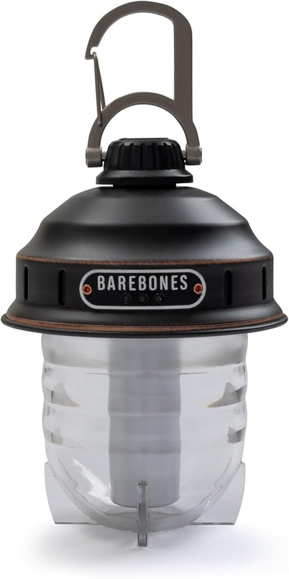 Barebones Beacon Hanging Light ??Antique Bronze, Rechargeable LED Camping Lantern with Adjustable Brightness ??Weatherproof Vintage-Style Hanging Lantern for Outdoor Adventures and Year-Round Use