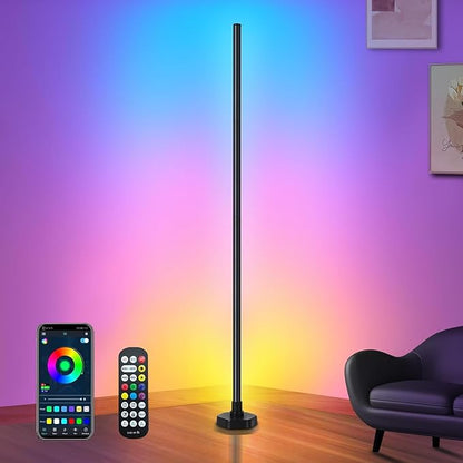 Bcmsda RGB LED Floor Lamp, RGB LED Corner Lamp