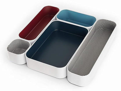Three by Three Seattle 5 Piece Metal Organizer Tray Set